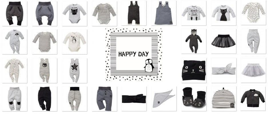 Nyfødt baby sett, Happy Day, 7 deler, str: 50,56,62