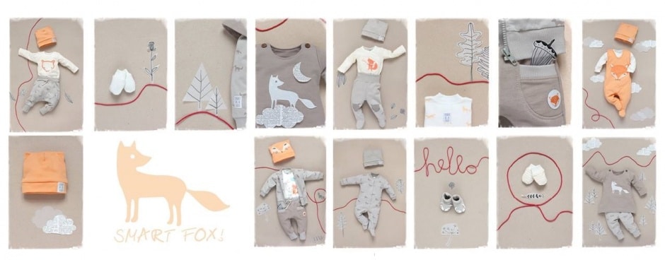 Nyfødt baby sett, Smart Fox, 7 deler, str: 56,62