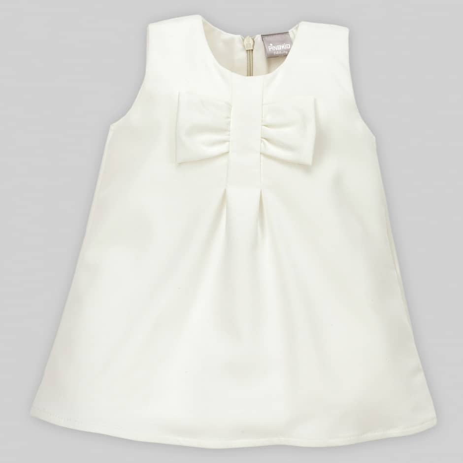 Kjole Celebrity Girl offwhite med sløyfe, str 68-92