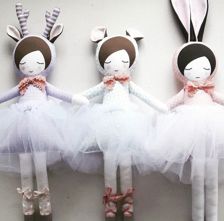 Ballerina Bunny fra PaniPieska, rosa, 46cm