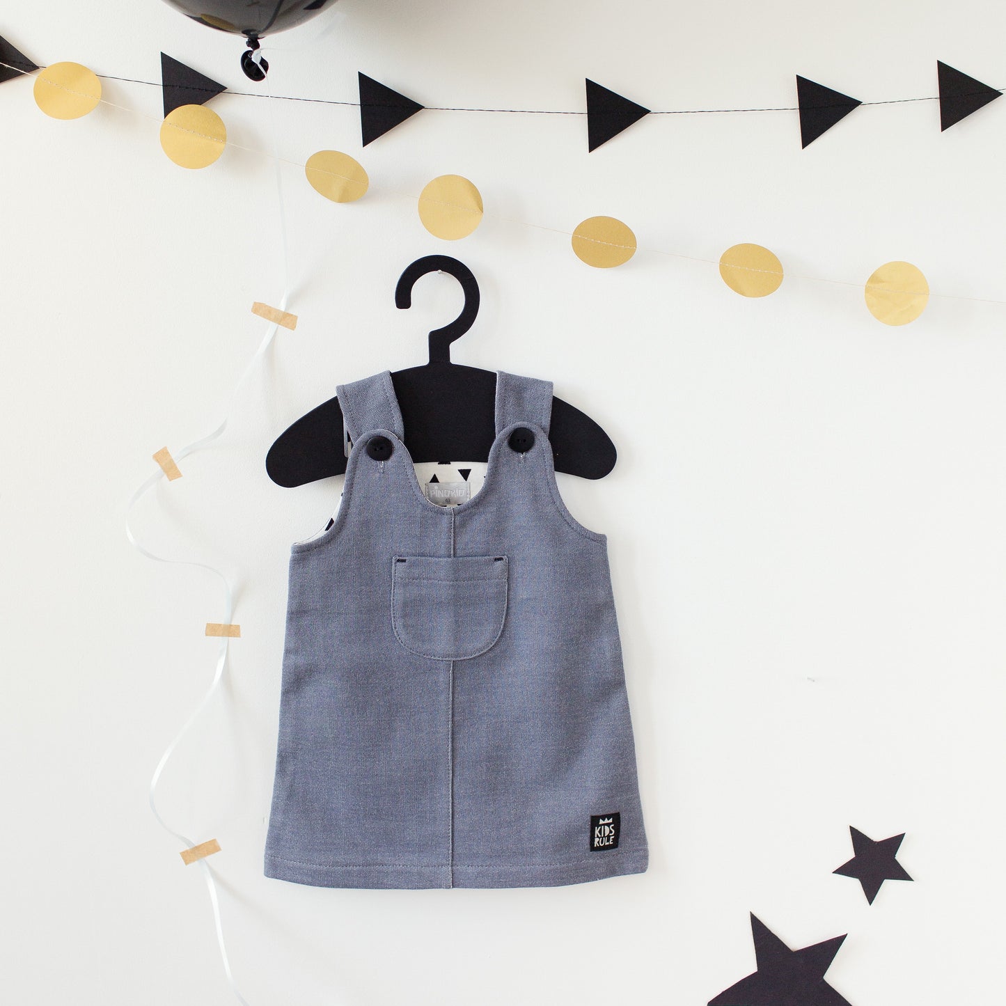 Kjole Happy Day, grå, str 62-92