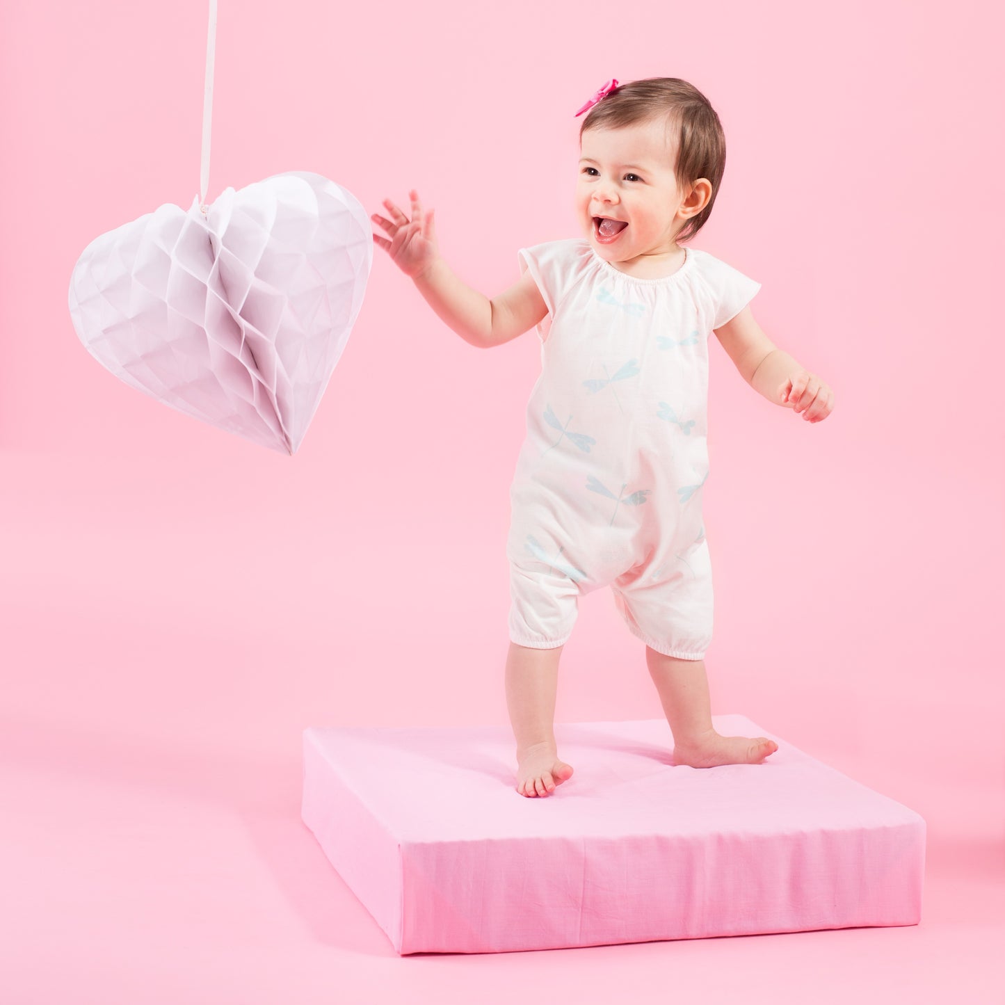 Baby romper Love Summer, hvit, str 62-86