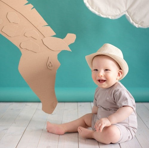 Baby romper Leon, brun, str 62-86