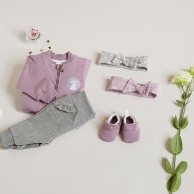 Unicorn myke babytøfler, rosa, str 56-74