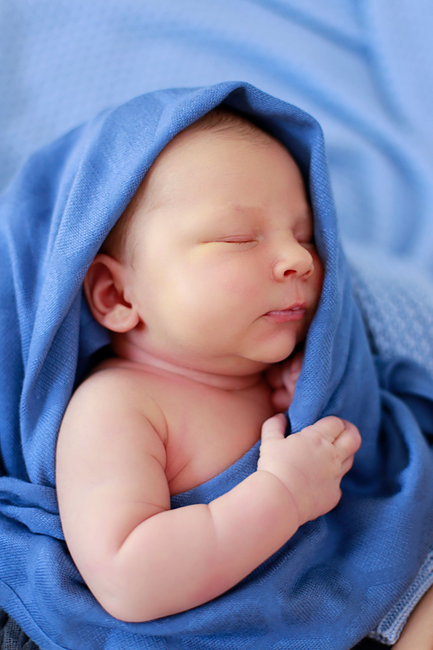 Bambus Swaddle, Honeycombs Moonlight blue, 3 str: 30x30, 75x75, 120x120