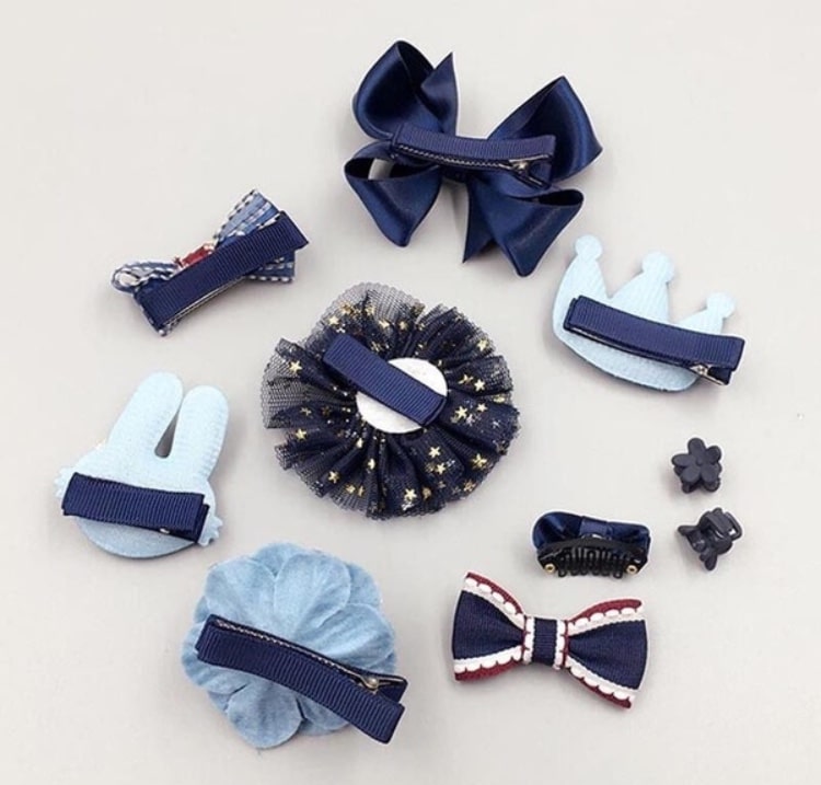 Nydelige hårpynt 10pcs, blå