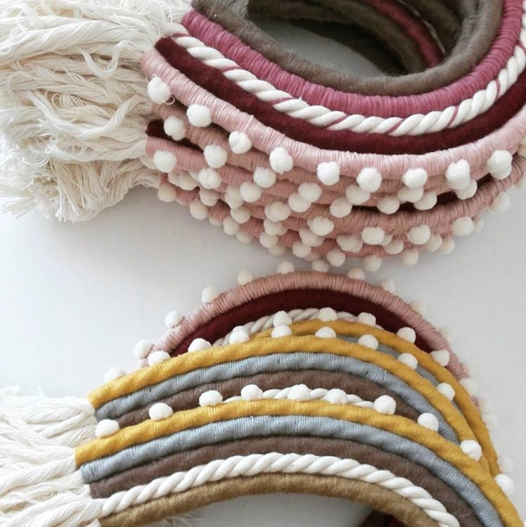 Boho Regnbue, gammelrosa, 25cm