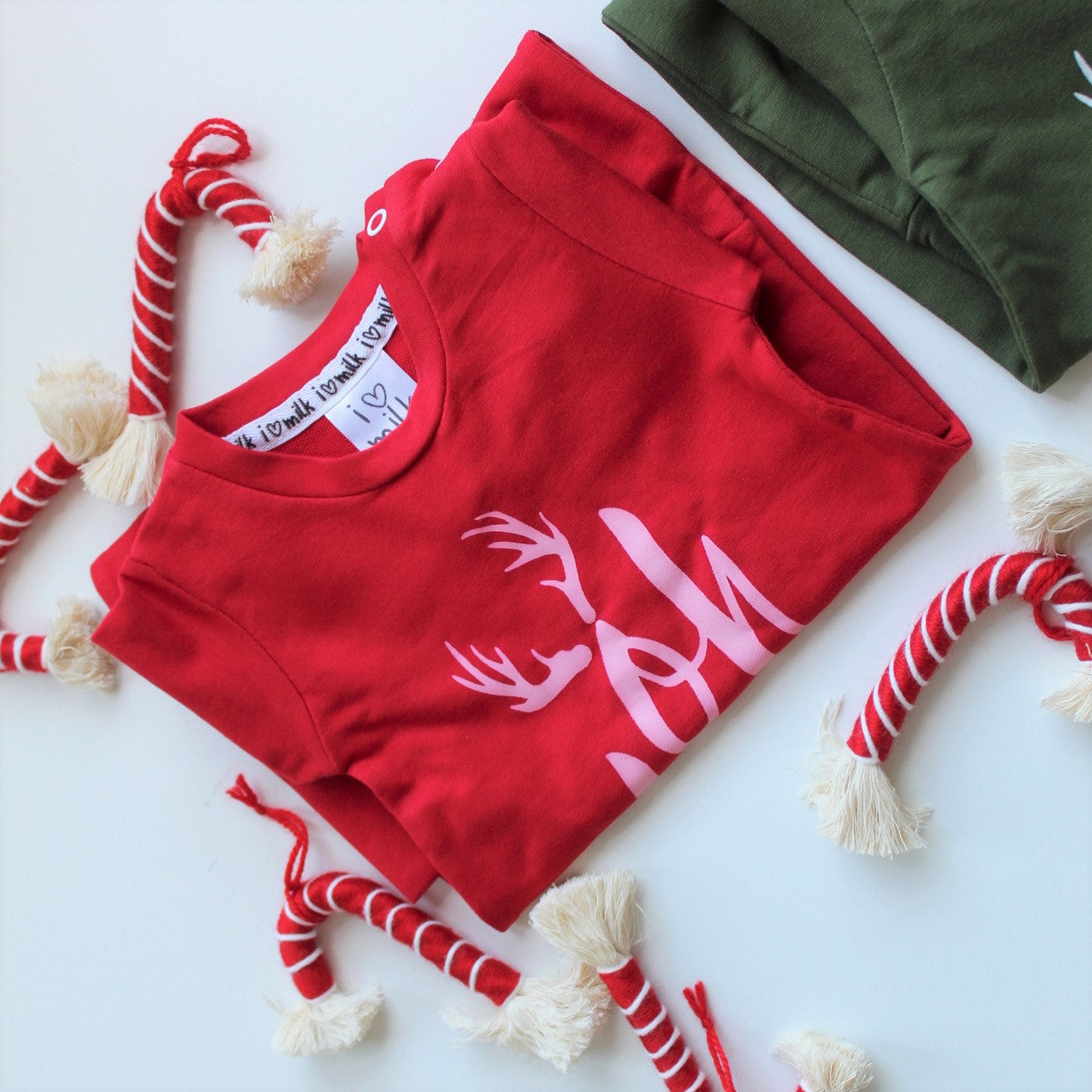 Oh Deer overall, rød, strl.50-104