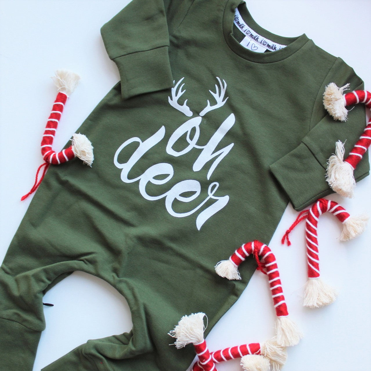 Oh Deer overall, grønn, strl.50-104