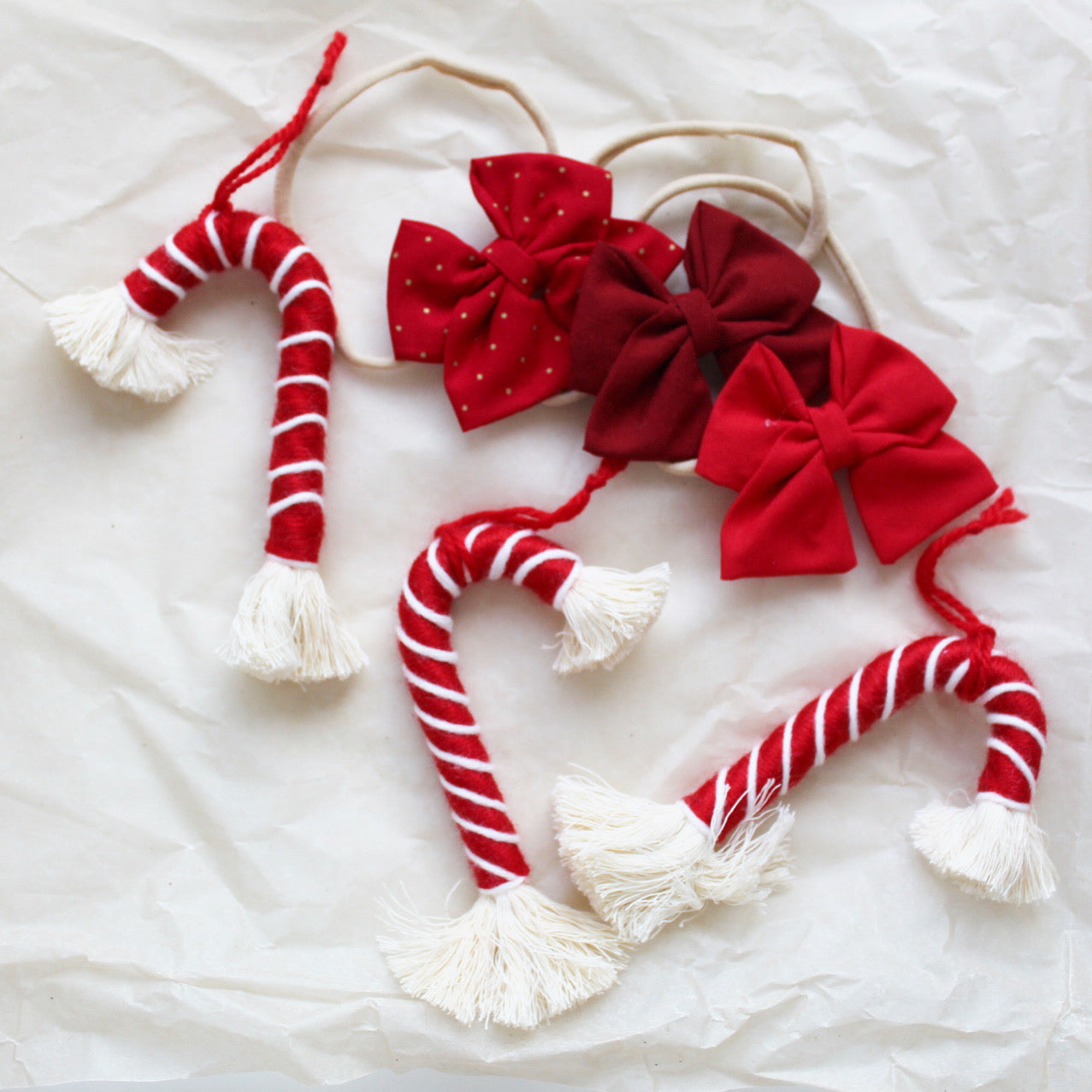 Sukkerstang, julepynt, sett av 5 stk