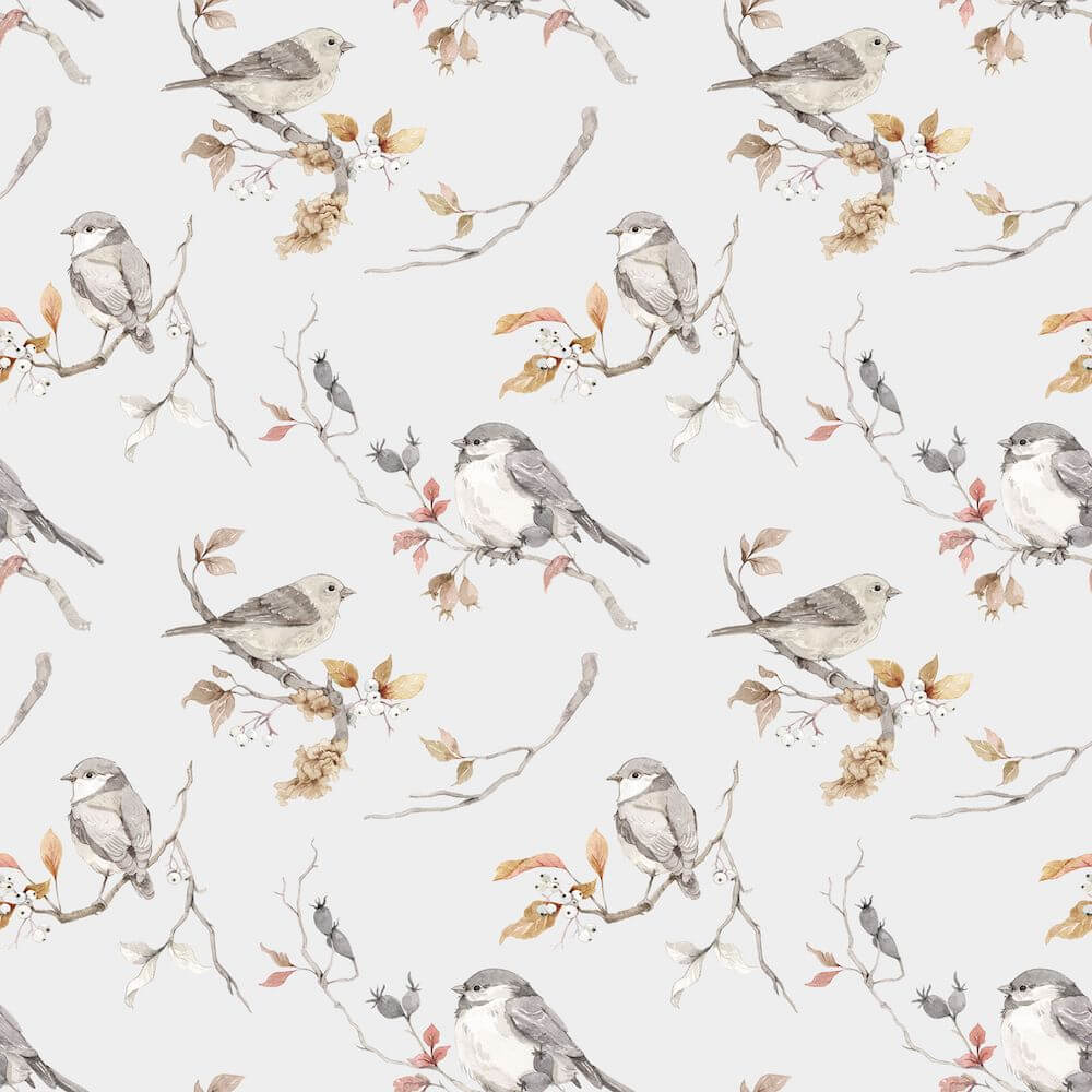 Sengesett baby og barn, FUGLER, 65x80, 80x100, 100x140