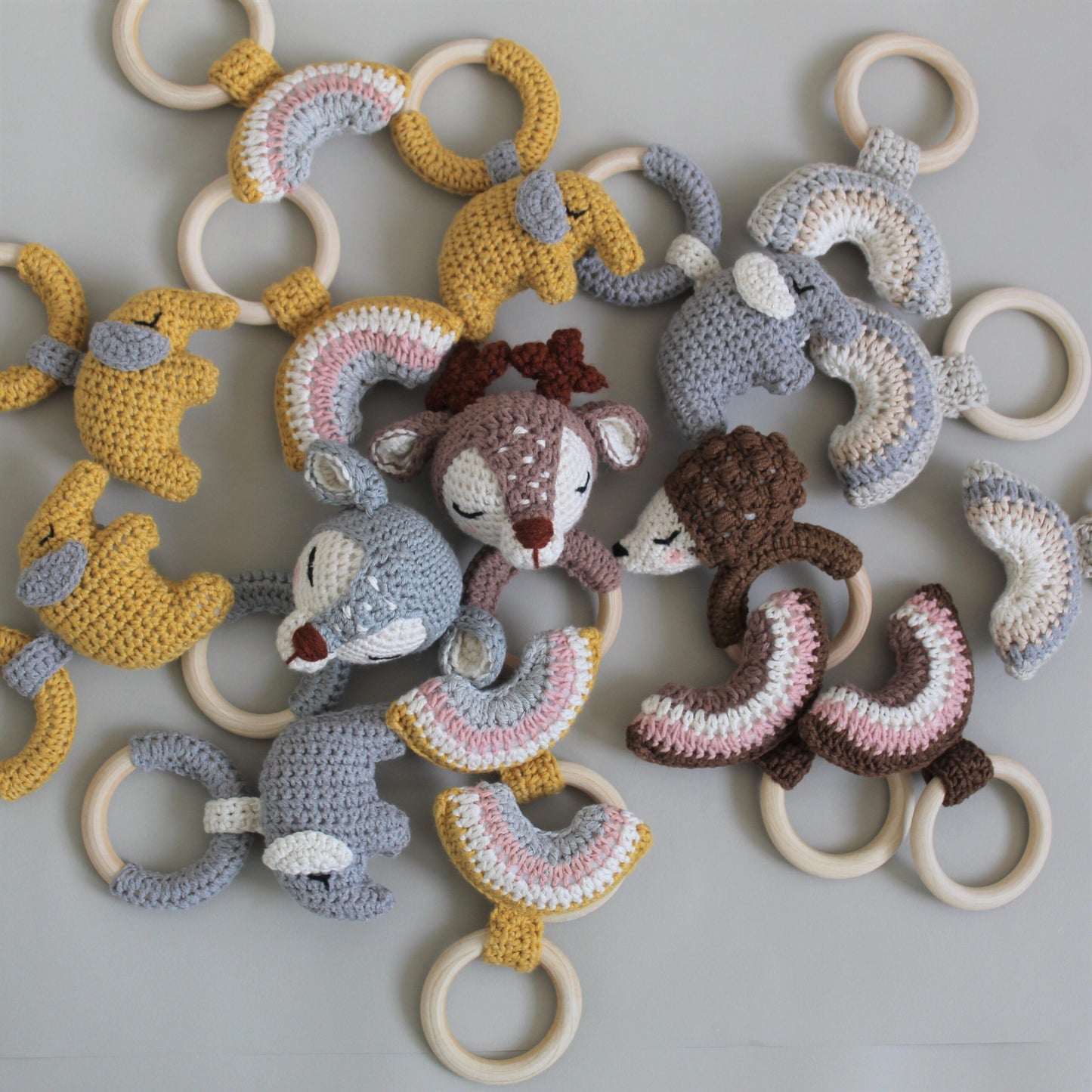 Heklet rangle på trering Regnbue, brun