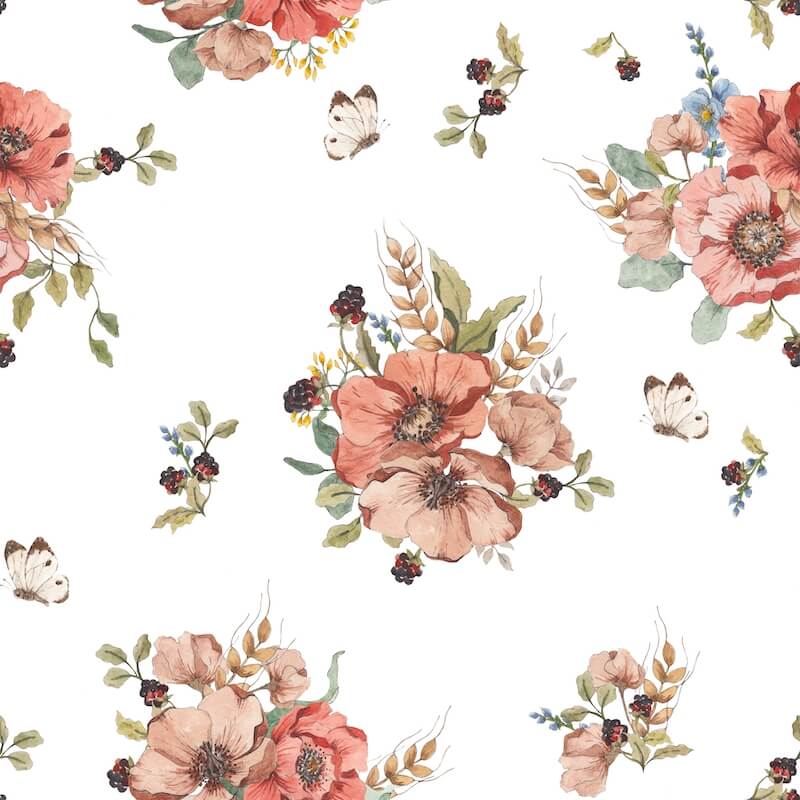 Putetrekk VILLE BLOMSTER, 50x50