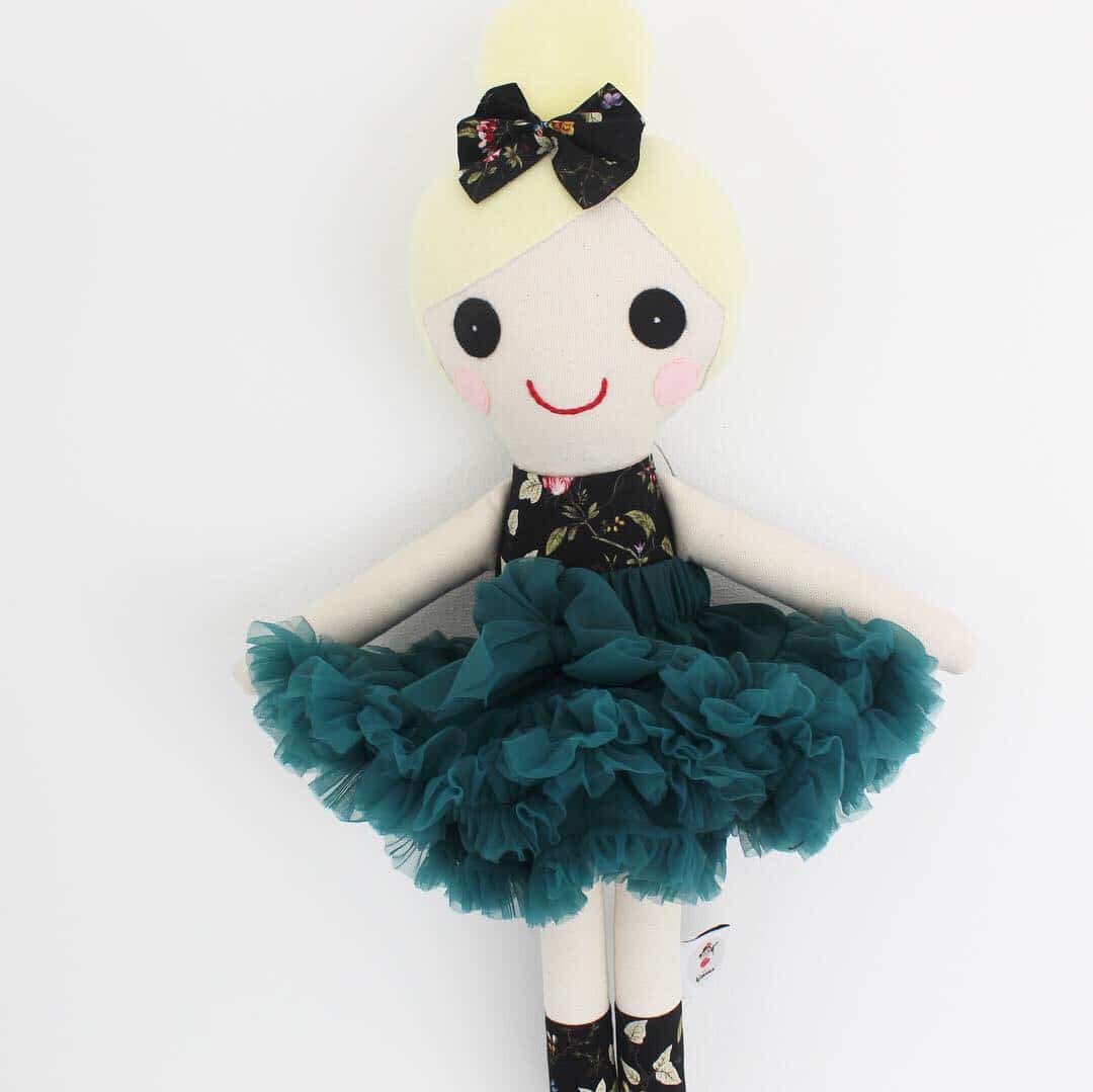 Tyllskjørt Pettiskirt til dukker, smaragd