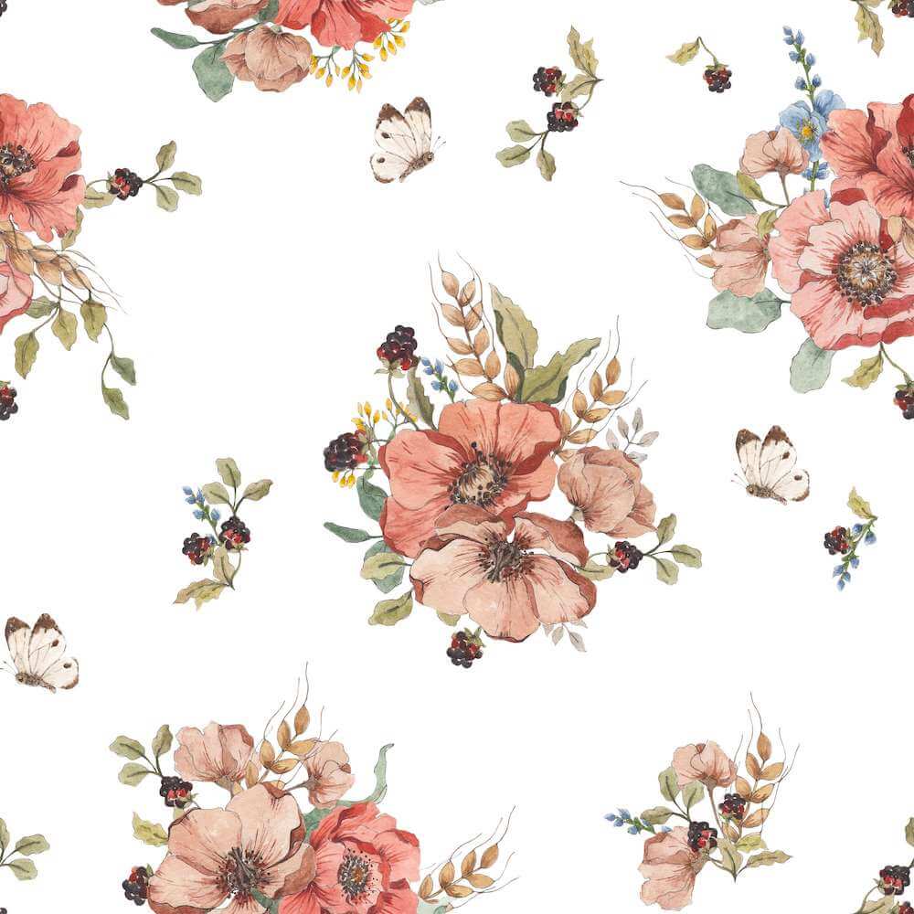 Sengesett baby og barn, VILLE BLOMSTER, 65x80, 80x100, 100x140