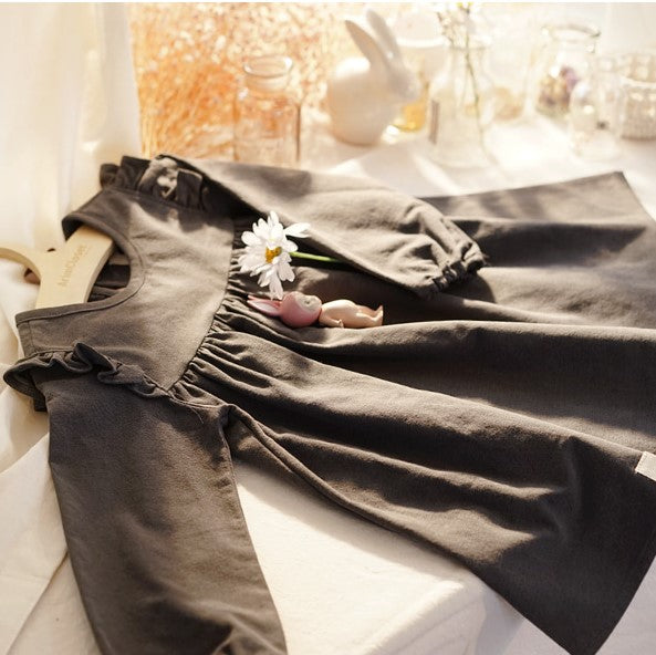 Arim Closet, Ribbon kjole, mørk grå, str 0-18mnd