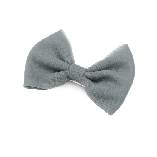 Hårspenne i tyll, Bow, grå