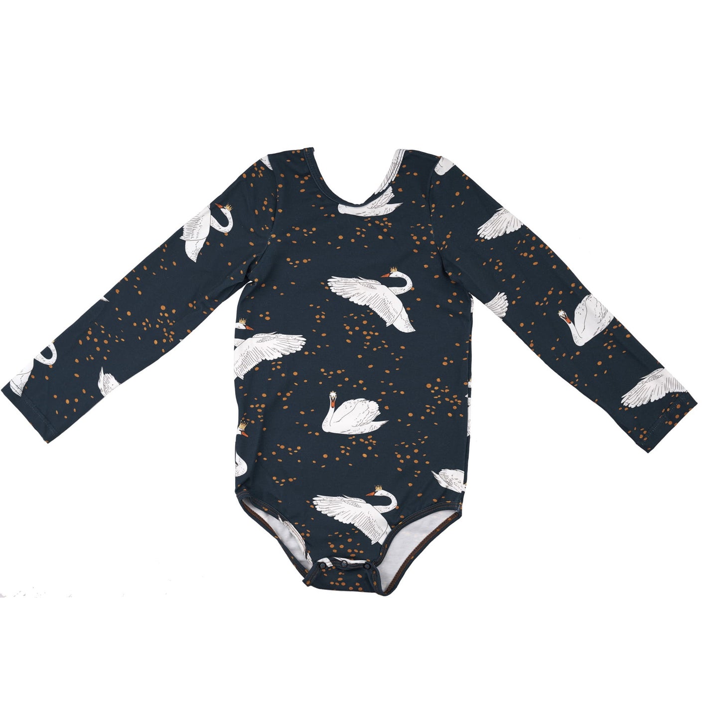 Bodysuit med lange ermer Ballerina, mørkeblå svane, str 80-122
