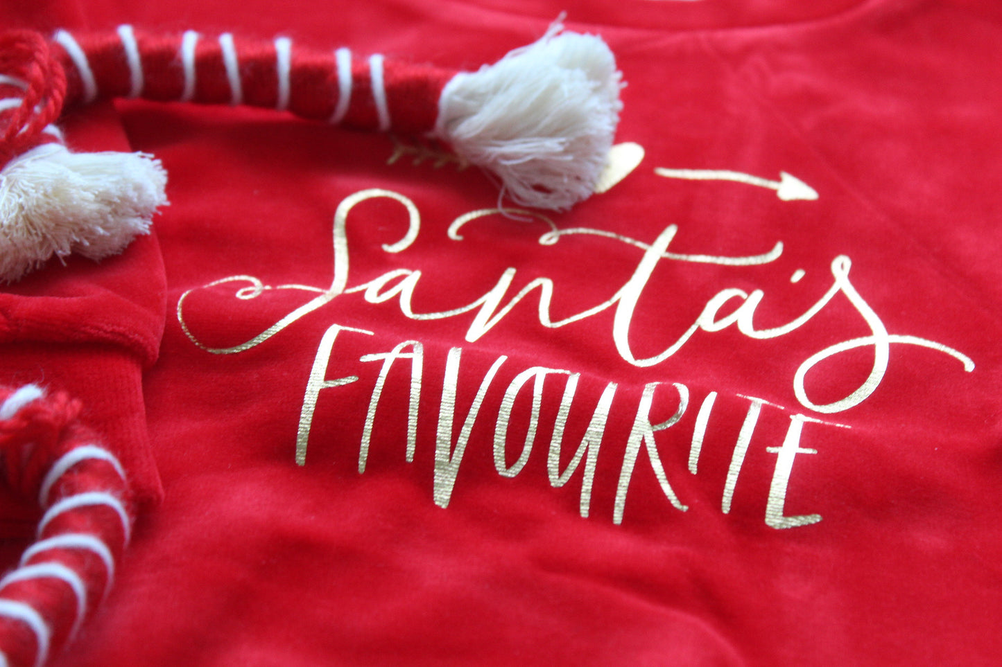 Santa's favourite velour sweatshirt, strl.74-116